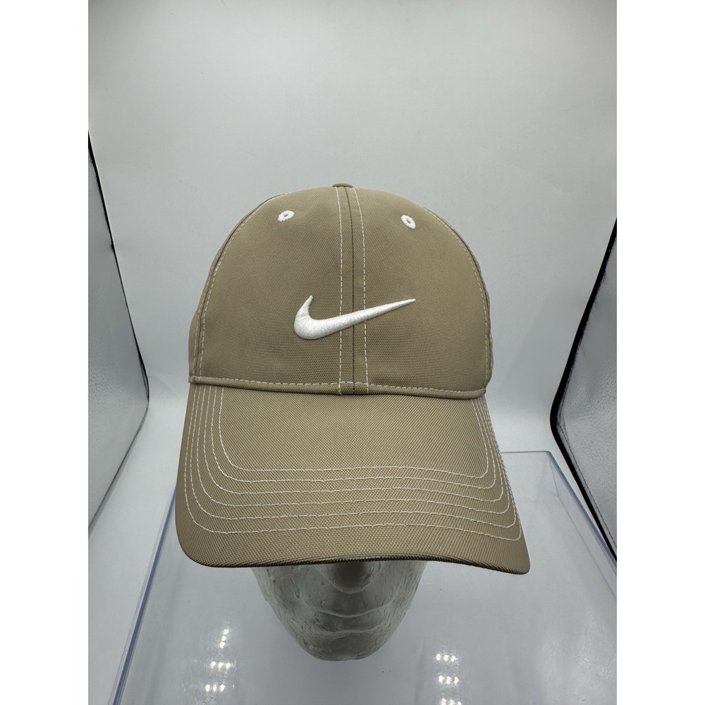 Nike Golf Hat Beige Tan Swoosh Strapback Siena Golf Club OSFA
